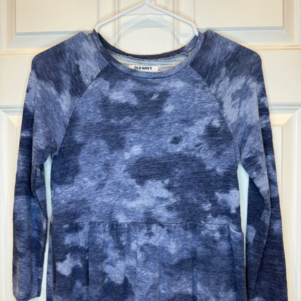 Old Navy Kids Tie Dye Long Sleeve‎ Dress Blue Size 8 (M)
